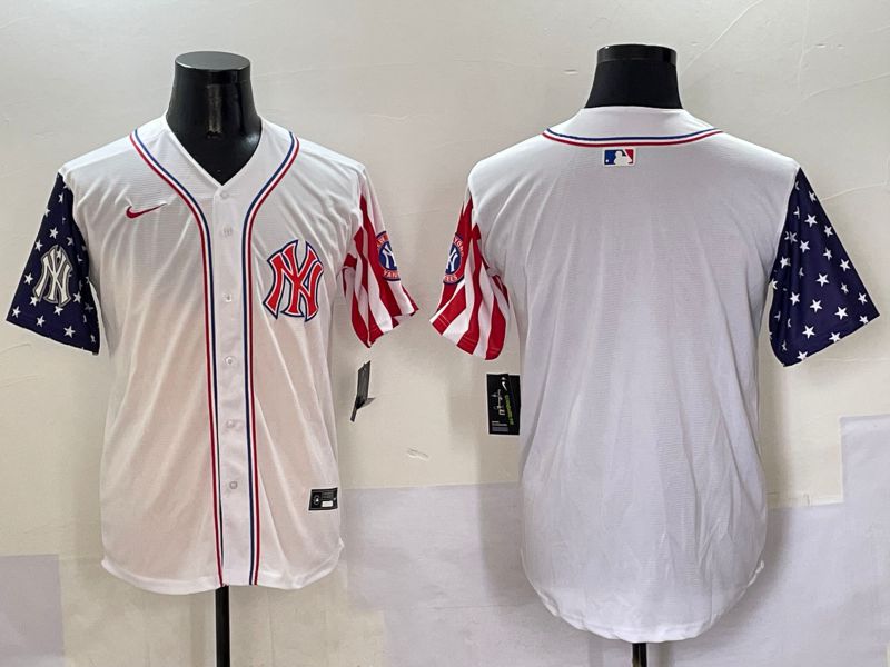 Men New York Yankees Blank White a generation of national flags Jointly Name 2025 Nike MLB Jersey style 3->new york yankees->MLB Jersey
